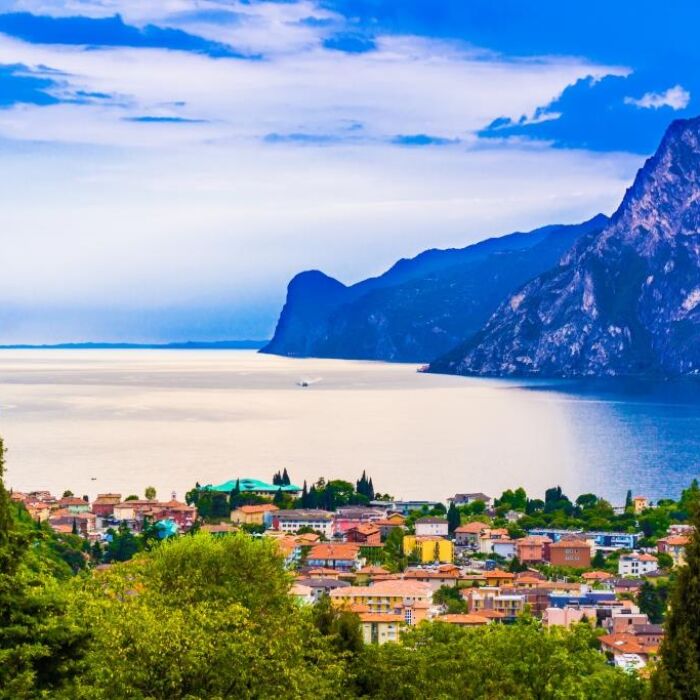 riva del garda. Mountain lake Lago di Garda